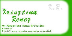 krisztina rencz business card